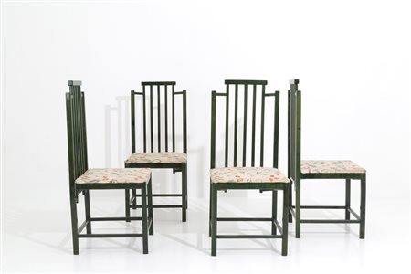 VIVAI DEL SUD (Attr.) Four chairs in wood