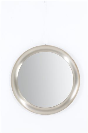 SERGIO MAZZA. Mirror with metal frame. '60s-'70s