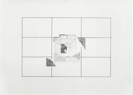 GIULIO PAOLINI Studio per "De pictura", 1979 collage su carta, cm. 50x71...