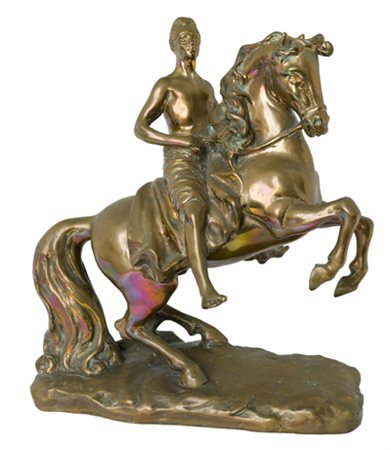 GIORGIO DE CHIRICO Cavallo e cavaliere con berretto frigio, 1987 bronzo...