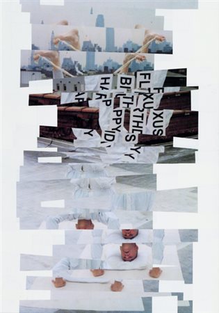 HENDRICKS GEOFFREY Happy birthday fluxus, 2002 collage su cartoncino cm....