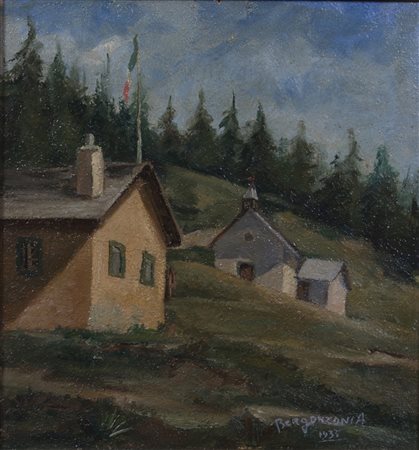 ALDO BORGONZONI, PAESAGGIO, 1935