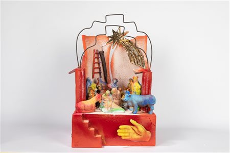 Giosetta Fioroni (Roma 1932)  - Teatrino Presepe Rosso, 2015