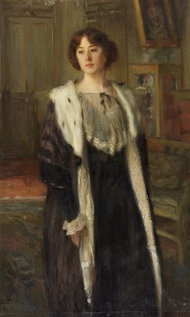 Cesare Ferro Milone (*)

"Ritratto femminile" 1913
olio su tela (cm 152x91)
Firm