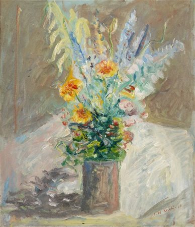 Francesco De Rocchi "Vaso di fiori" '48
olio su tela (cm 65x56)
Firmato e datato