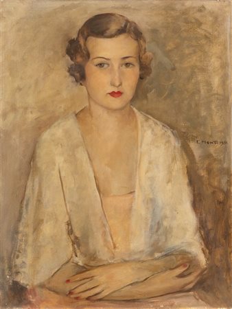 Cesare Monti "Ritratto femminile" 1934
olio su tela (cm 80x60)
Firmato e datato
