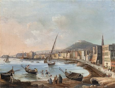 Salvatore Fergola "Il Golfo di Napoli" 
olio su tela (cm 39,5x53)
Firmato in bas