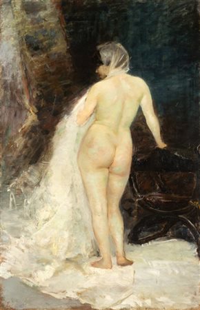 Giacomo Grosso "La modella" 
olio su tela (cm 90x56)
Sigliato in basso a sinistr