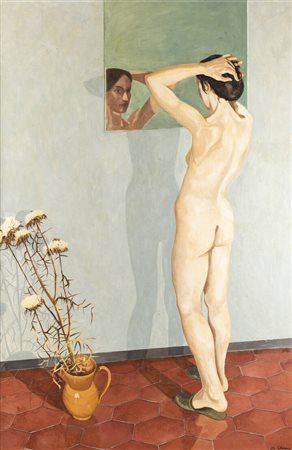 MAURO CHESSA<BR>Torino 1933<BR>"Nuda davanti allo specchio"