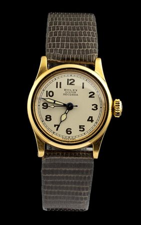 Orologio ROLEX 1941 OYSTER RECORDA Mens Midsize "Boys" WWII Military Style, vintage