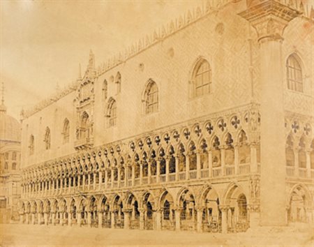PERINI ANTONIO FORTUNATO (1830 – 1879) Venezia palazzo Ducale 1860 circa...