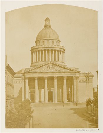 FRERES BISSON Parigi, Pantheon 1850 circa carta salata vintage 24x18 cm...