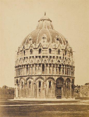 FRERES BISSON Pisa, il battistero 1855-60 stampa all'albumina su cartoncino...
