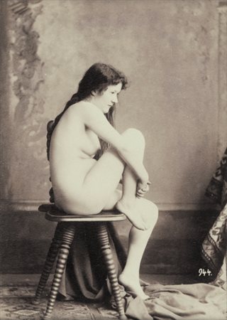 ANONIMO Nudo 1880-1900 circa stampa all'albumina vintage 13x9,5 cm Nudo about...