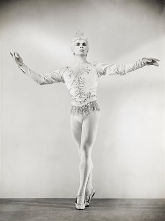 STUDIO LISEG Rudolph Nureyev anni ‘60 stampa ai sali d'argento vintage 24x18...