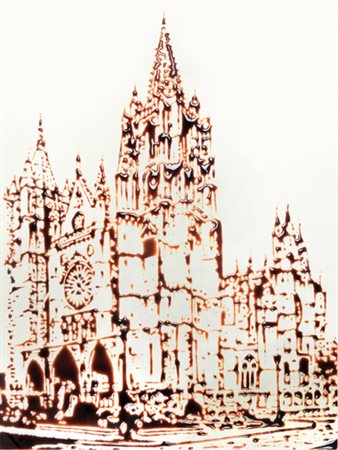 VIK MUNIZ (1961) Cathedral Leon della serie "picture of chocolate" 2003...