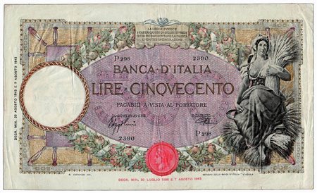 Cartamoneta - REGNO D’ITALIA - 500 Lire Mietitrice