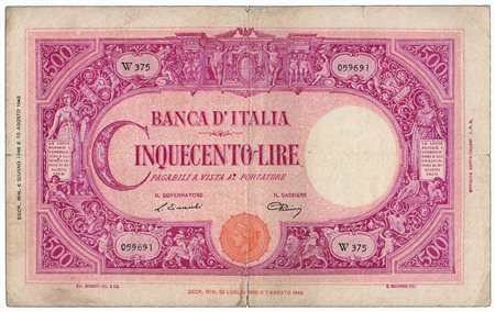 Cartamoneta - LUOGOTENENZA - 500 Lire C grande