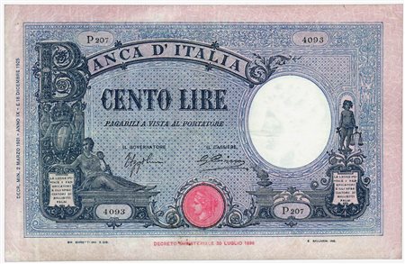 Cartamoneta - REGNO D'ITALIA - 100 Lire "azzurrino"