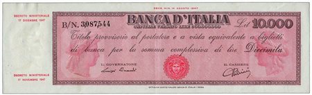 Cartamoneta - REPUBBLICA ITALIANA - Titolo provvisorio - 10.000 Lire