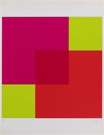 Lohse, Richard Paul (Zurigo 1902-1988)  - Composizione in rosso, rosa e verde