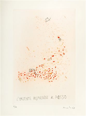 Novelli, Gastone (Vienna 1925-Milano 1968)  - L'oriente risplende di rosso, 1968