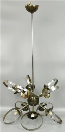 LAMPADARIO SPUTNIK lampadario Sputnik in acciaio cromato a 10 luci h 92 cm...