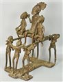 Bronzo Bamoun - CAMERUN scultura in bronzo 42x25x42 cm XX secolo Lievi difetti