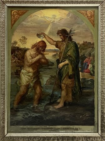Battesimo di Cristo per mano di Giovanni Battista , Fine 18° / 19° secolo