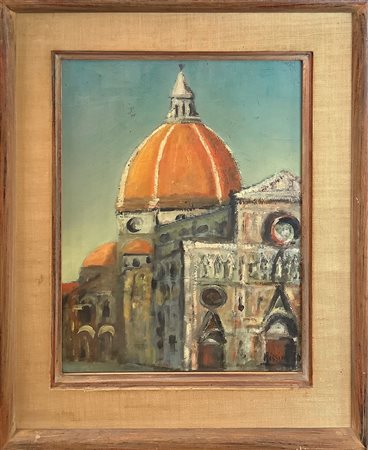 Nissim, Renzo (Firenze 1915-Roma 1997)  - Facciata di S.Maria del Fiore con cupola del Brunelleschi, 1960