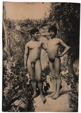 Von Gloeden, Wilhelm (Wismar1856-Taormina  1931)  - Nudo di due ragazzi
