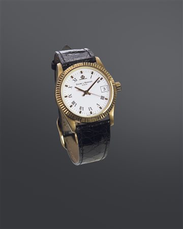 BAUME & MERCIER Modello Riviera, anni '90 Diam. 30 Cassa in oro giallo in tre...