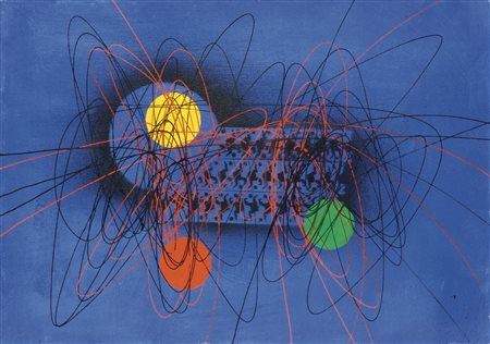 CRIPPA ROBERTO Monza 1921 - 1972 Bresso (MI) "Spirale" 1951 50x70 olio su...