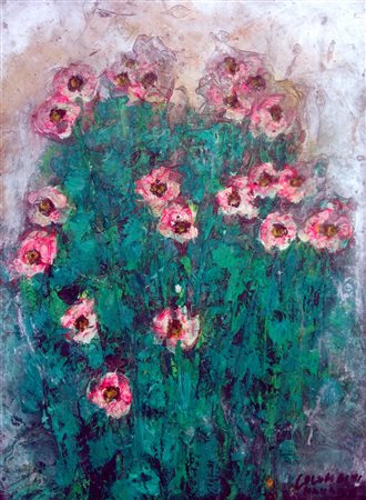 MAURILIO COLOMBINI, Fiori rosa