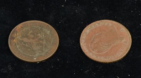 LOTTO DI 2 MONETE composto da: 1 moneta olandese del 1877 1 moneta francese...