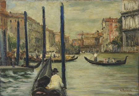 PASINETTI  ANTONIO (1863 - 1940) - Venezia, Canal Grande.