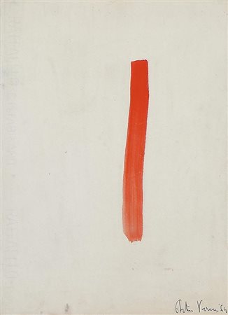 ARTURO VERMI Bergamo 1928 - Paterno d'Adda (Co) 1988 Presenza, 1964 tempera...