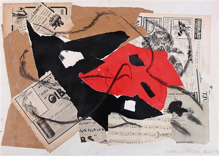 ARTURO CARMASSI Lucca 02/07/1925 Senza titolo, 1976 tecnica mista e collage...