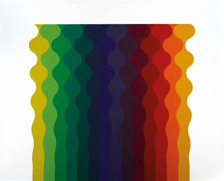 JULIO LE PARC Santa Fe' 1928 Onde, 1972 acrilici su tela cm. 130x162, firma,...