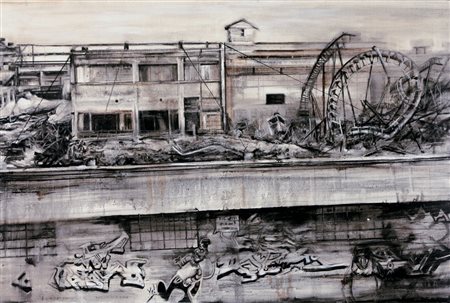 FABIO GIAMPIETRO Milano 1974 Rollercoaster blues, 2005 olio su tela cm....