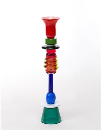 Ettore Sottsass Vaso, variante del modello "Ananke". Esecuzione Memphis, 1986. V