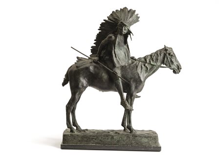 Pavel Petrovitch Trubetskoy Nativo americano a cavallo, 1893 bronzo cm 54x61...