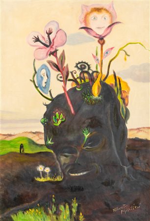 Alberto Martini Sogghigno, 1929 olio su tela cm 50x73 firmato in basso a...