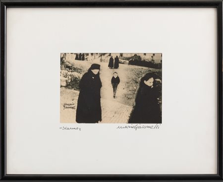 Mario Giacomelli Scanno vintage gelatin silver print cm 10x15 Firmata in...