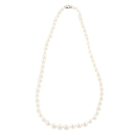 COLLANA di perle coltivate, susta in oro bianco 18 KT