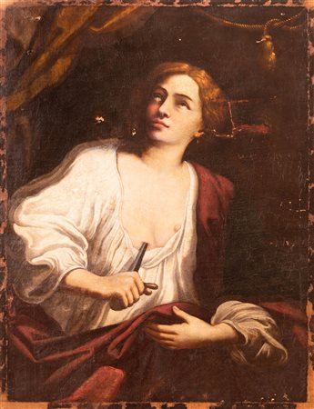 Scuola Toscana XVII secolo ( - ) 
Lucrezia 
olio su tela cm 102x78