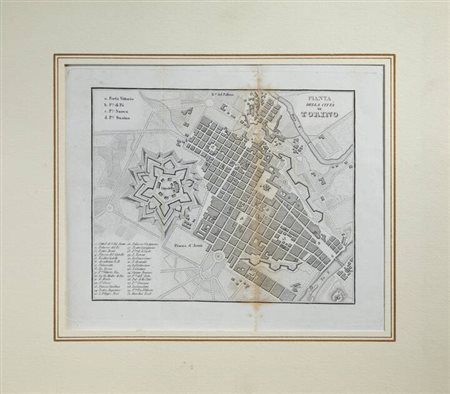 INCISIONE<BR>"Pianta della città di Torino"