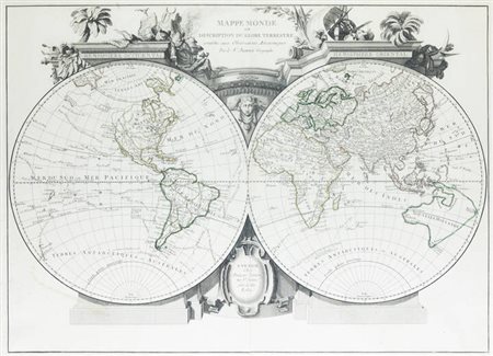 STAMPA<BR>"Mappe monde" 1780 ca