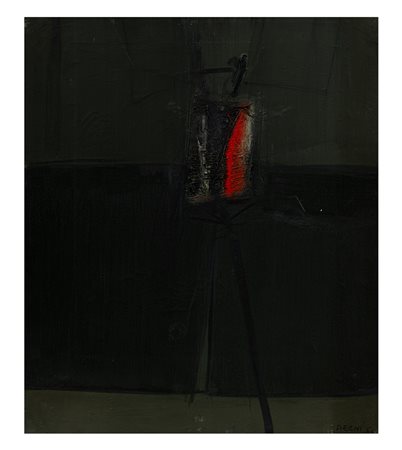 ENZO DEGNI (1929) - Figura rossa e nera, 1964