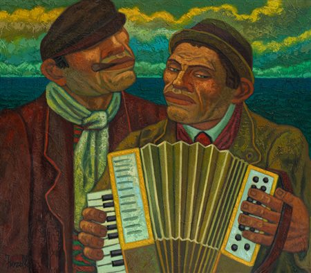 RENATO FIORILLO (1923-2000) - Il suonatore di organetto, 1979